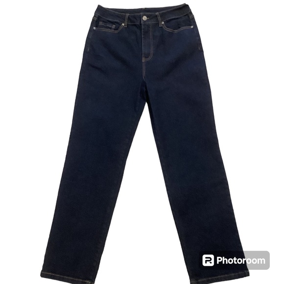 BLAIR DenimEase Classic 5-Pocket Jeans, Dark Wash, Size 10 - Picture 2 of 15